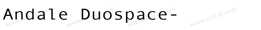 Andale Duospace字体转换
